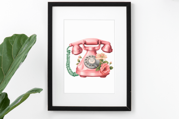 Bringing Charm Back: How a Pink Floral Vintage Phone PNG Elevates Creative Projects