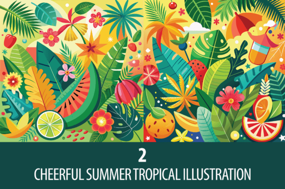 Cheerful Summer Tropical Illustration: When Color Meets Purpose