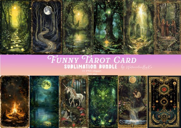 Fairy Forest Tarot Card Sublimation: Merging Enchanted Artistry with Custom Print Technology