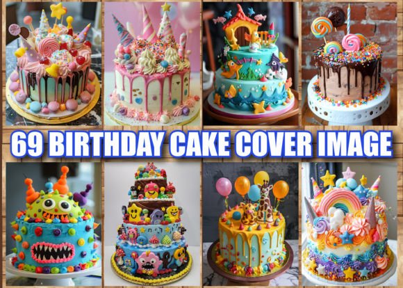Free 69 Happy Birthday Cake Cover Image: A Practical Resource for Creators and Marketers