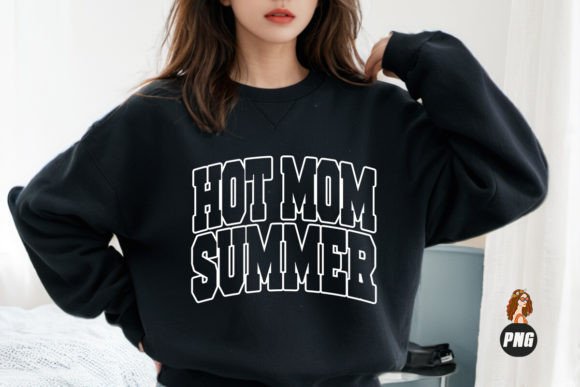 Hot Mom Summer Retro Varsity Sublimation
