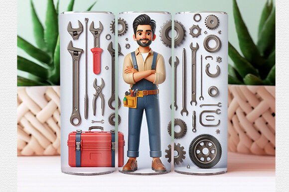Papa Mechanic Tools Tumbler Wrap: Personalization Meets Practicality