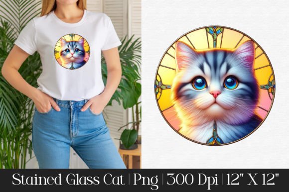 Stained Glass Cat Sublimation: Bringing Art to Custom Projects