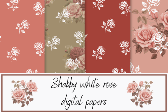 The Enduring Charm of Shabby White Rose Digital Papers for Creative Design