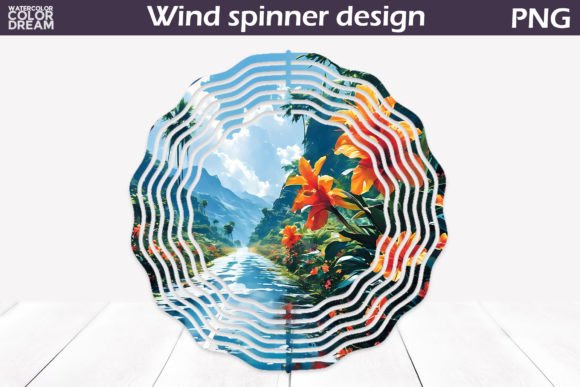 Tropical Flowers Wind Spinner: Bringing Vibrant Motion to Your Outdoor Space