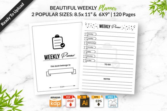Weekly Planner Logbook KDP Interior Guide