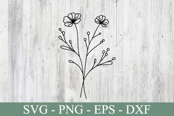 Wildflower SVG and Flower SVG for Design